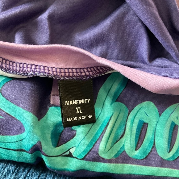 Shien Motorcycle Graphic Silky T-Shirt - Purple and Teal. Multiple Sizes NIP - Picture 3 of 5